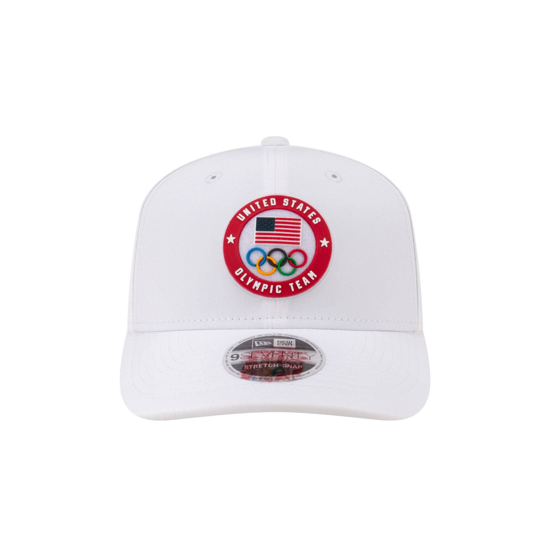 Team USA Olympics White 9SEVENTY Stretch-Snap Hat