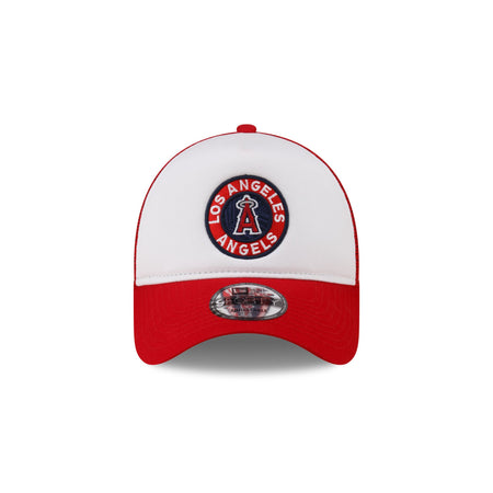 Los Angeles Angels White Crown 9FORTY A-Frame Trucker