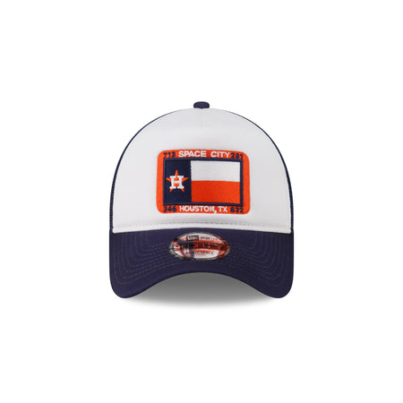 Houston Astros White Crown 9FORTY A-Frame Trucker Hat