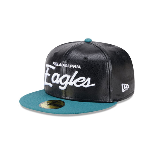 Philadelphia Eagles Faux Leather Crown 59FIFTY Fitted Hat - New Era Cap