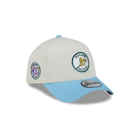 Oakland Athletics Chrome White 9FORTY A-Frame Snapback Hat