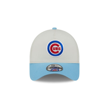 Chicago Cubs Chrome White 9FORTY A-Frame Snapback Hat