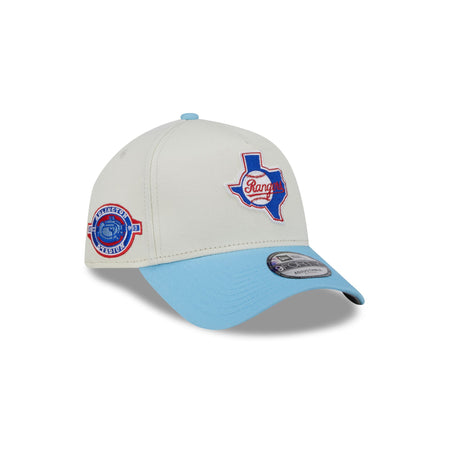 Texas Rangers Chrome White 9FORTY A-Frame Snapback Hat