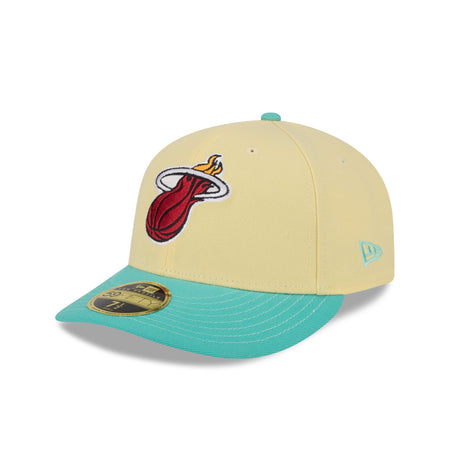 Miami Heat Soft Yellow Low Profile 59FIFTY Fitted Hat