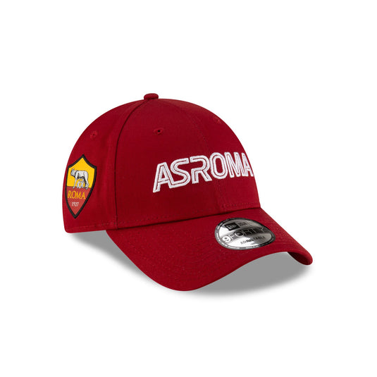 AS Roma Red Wordmark 9FORTY Adjustable Hat - New Era Cap