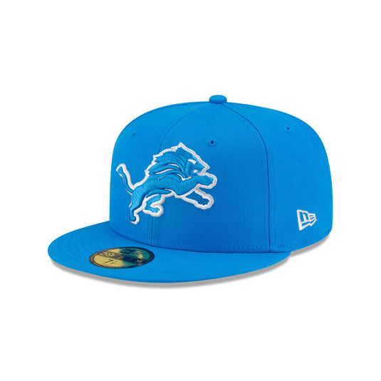 Detroit Lions Basic Blue 59FIFTY Fitted Hat - New Era Cap