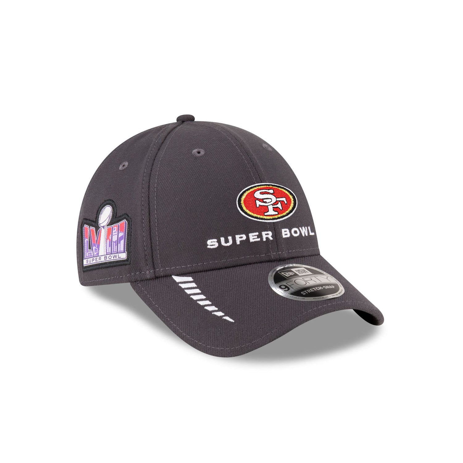 San Francisco 49ers Super Bowl LVIII Sideline 9FORTY Stretch Snap Hat