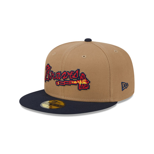 Atlanta Braves Classic 8-Bit Wordmark 59FIFTY Fitted Hat - New Era Cap