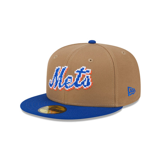 New York Mets Classic 8-Bit Wordmark 59FIFTY Fitted Hat - New Era Cap