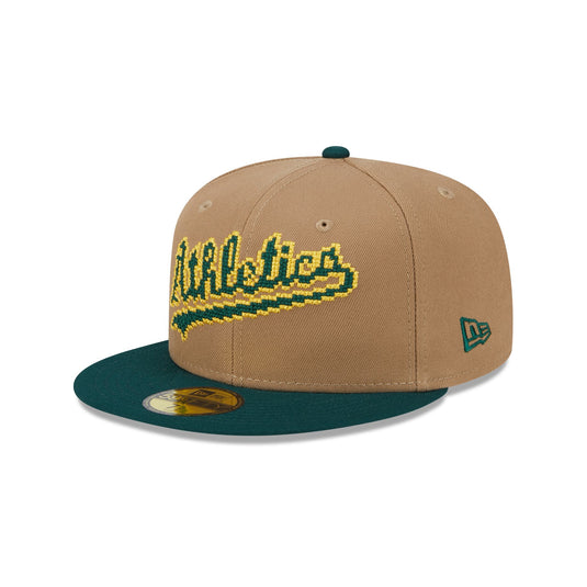 Athletics Classic 8-Bit Wordmark 59FIFTY Fitted Hat - New Era Cap