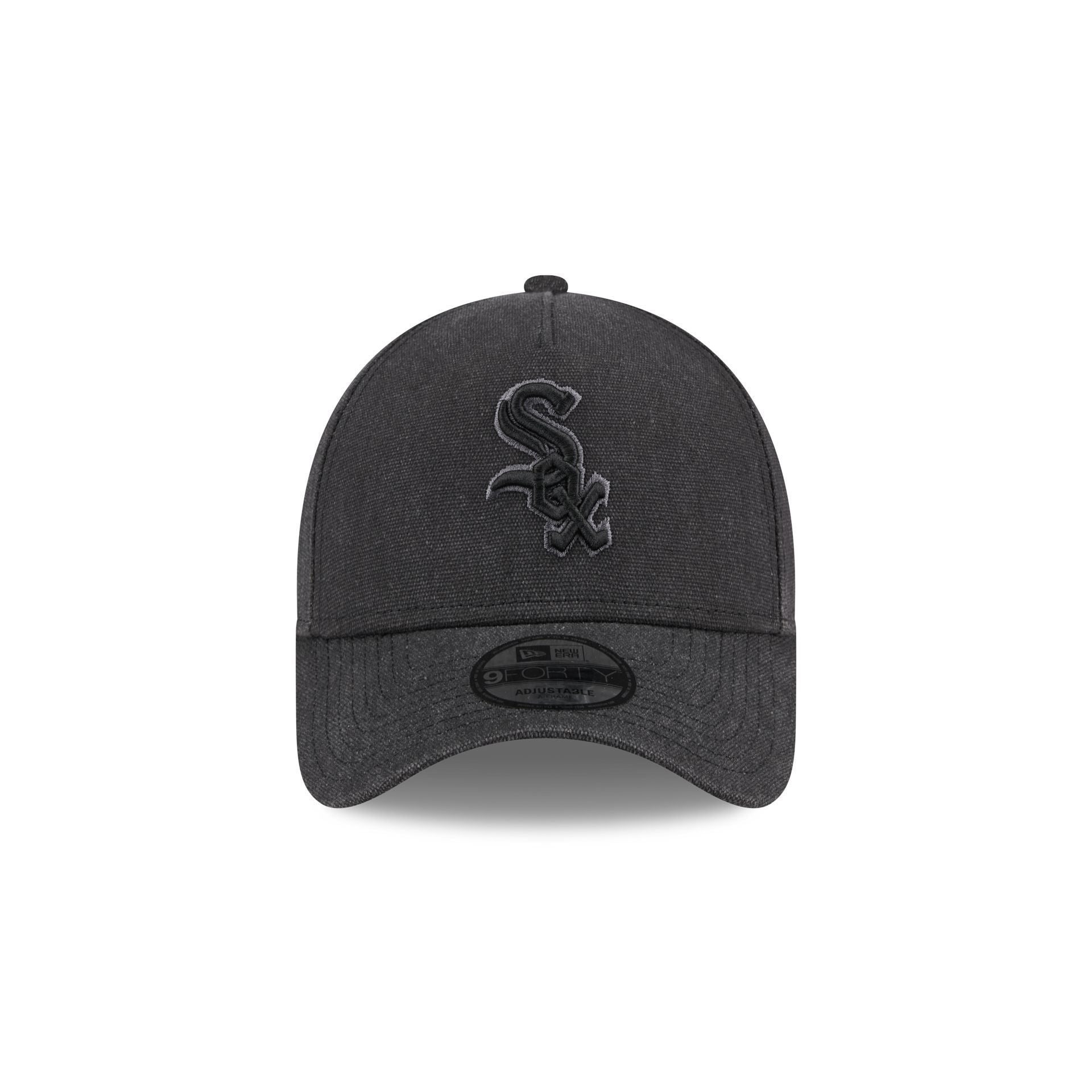 Chicago White Sox Logo Essentials Black 9FORTY A-Frame Snapback