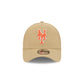 New York Mets Logo Essentials Khaki 9FORTY A-Frame Snapback Hat