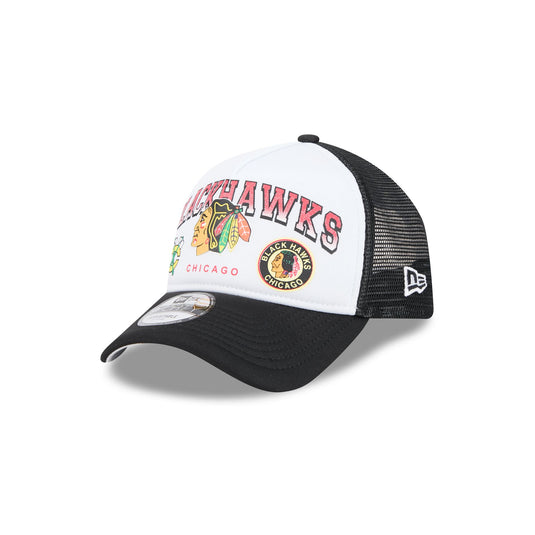 Chicago Blackhawks Sport Classics 9FORTY A-Frame Trucker Hat - New Era Cap