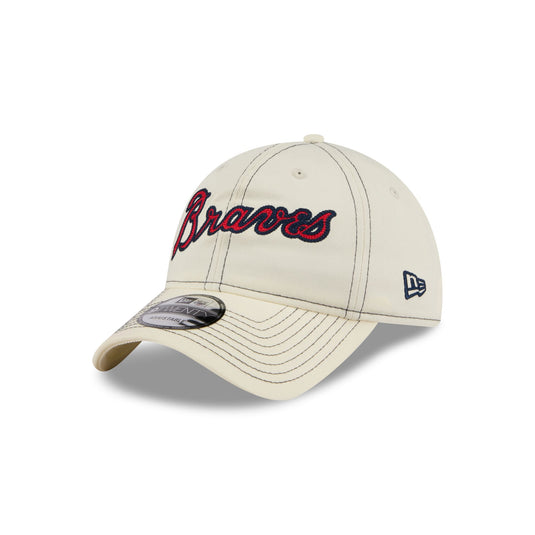 Atlanta Braves Team Stitch 9TWENTY Adjustable Hat - New Era Cap