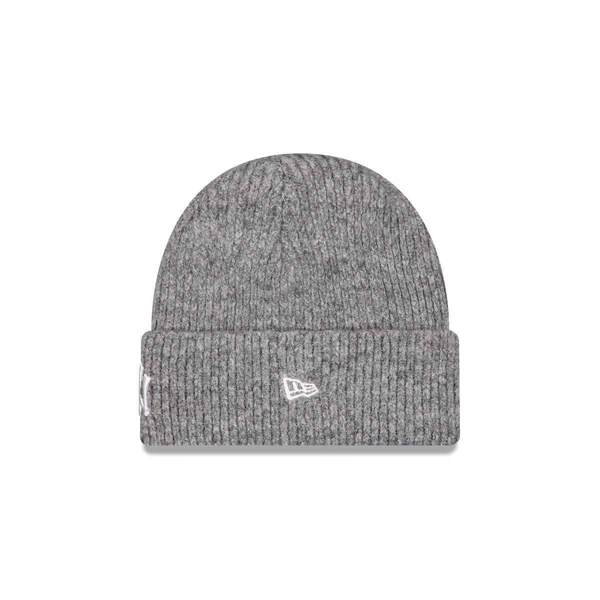 New York Yankees Women's Wide Cuff Knit Gray Beanie Hat