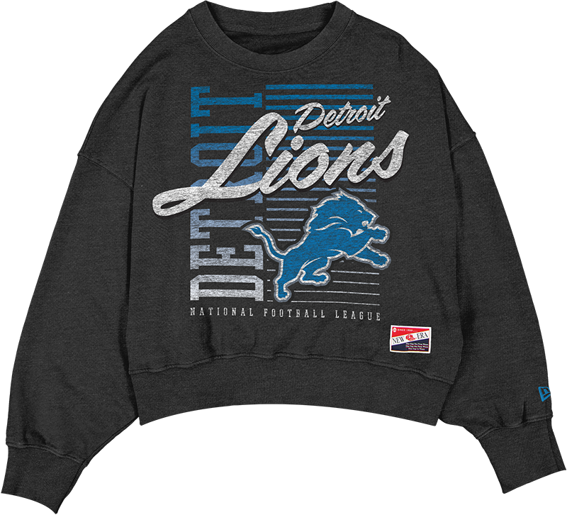 Detroit Lions Throwback Women's Washed Crewneck