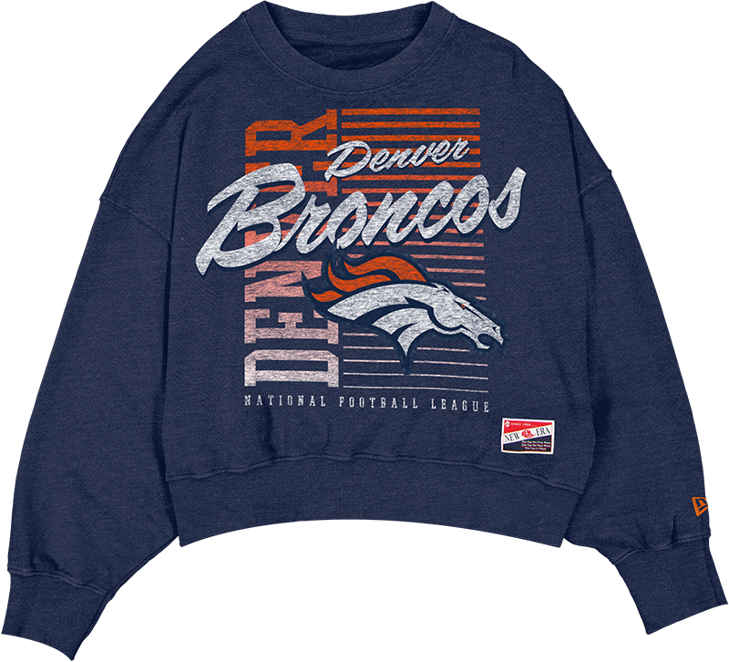 Denver Broncos Throwback Women's Washed Crewneck