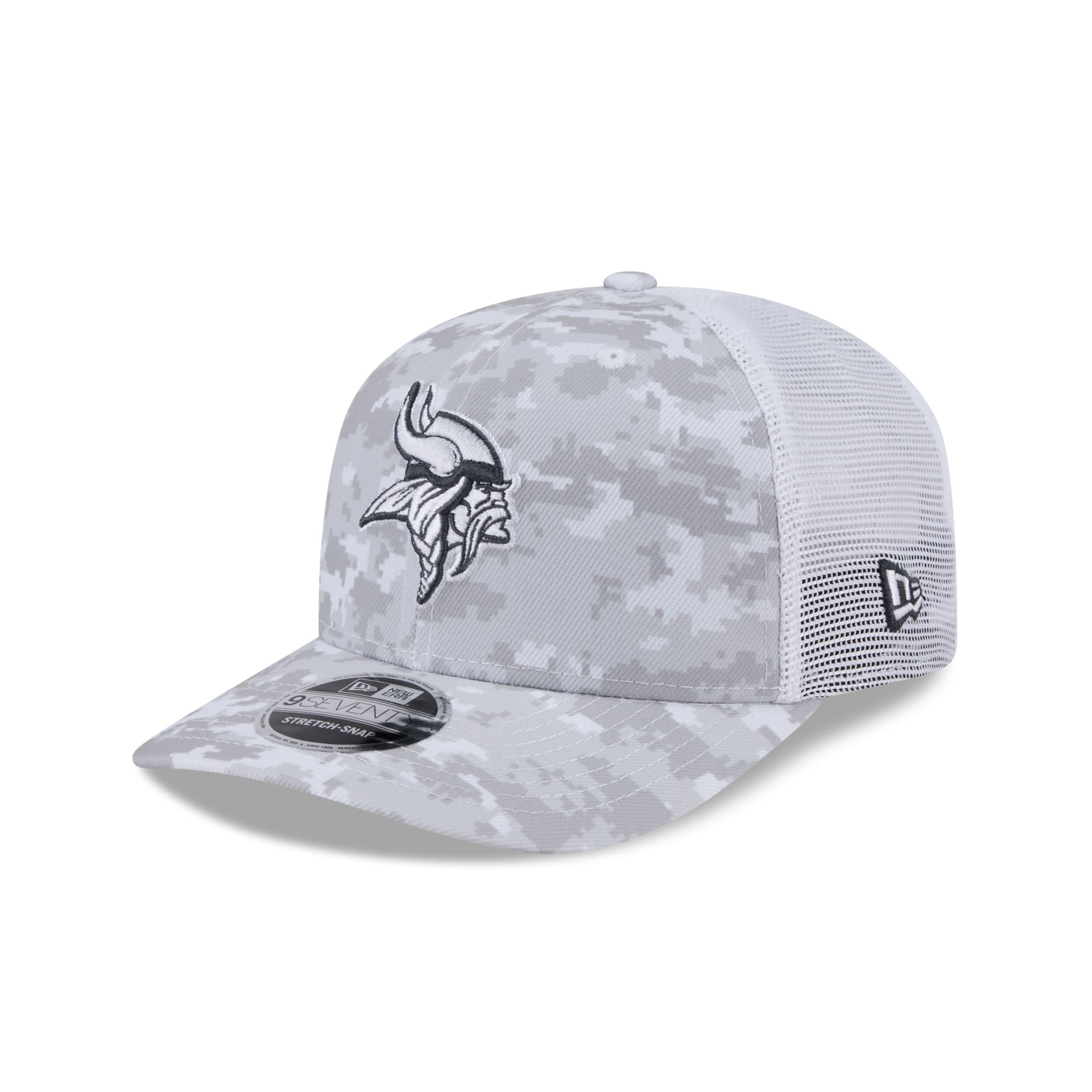Minnesota Vikings 2024 Salute to Service 9SEVENTY Trucker Hat