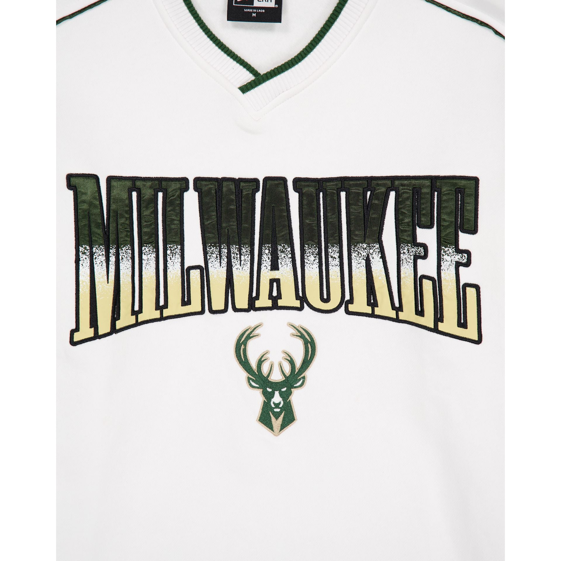 Milwaukee Bucks Sport Classics White Crewneck Milwaukee Bucks
