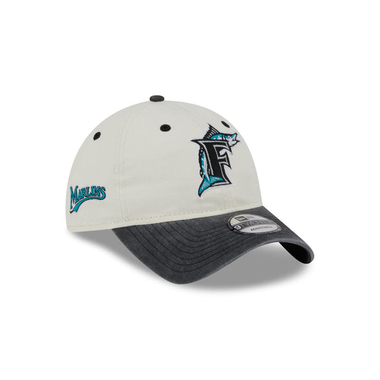 Miami Marlins Classic Sidescript 9TWENTY Adjustable Hat - New Era Cap