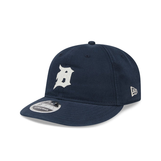 Detroit Tigers Canvas Felt Retro Crown 9FIFTY Strapback Hat - New Era Cap
