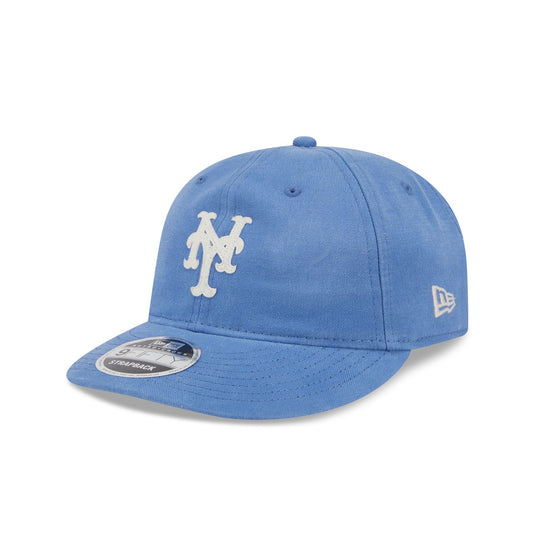 New York Mets Canvas Felt Retro Crown 9FIFTY Strapback Hat - New Era Cap