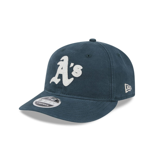 Athletics Canvas Felt Retro Crown 9FIFTY Strapback Hat - New Era Cap
