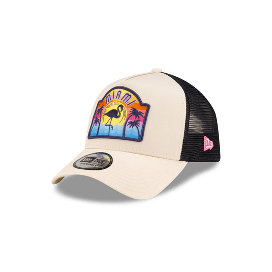 New Era Miami Tan 9FORTY A-Frame Snapback Hat - New Era Cap