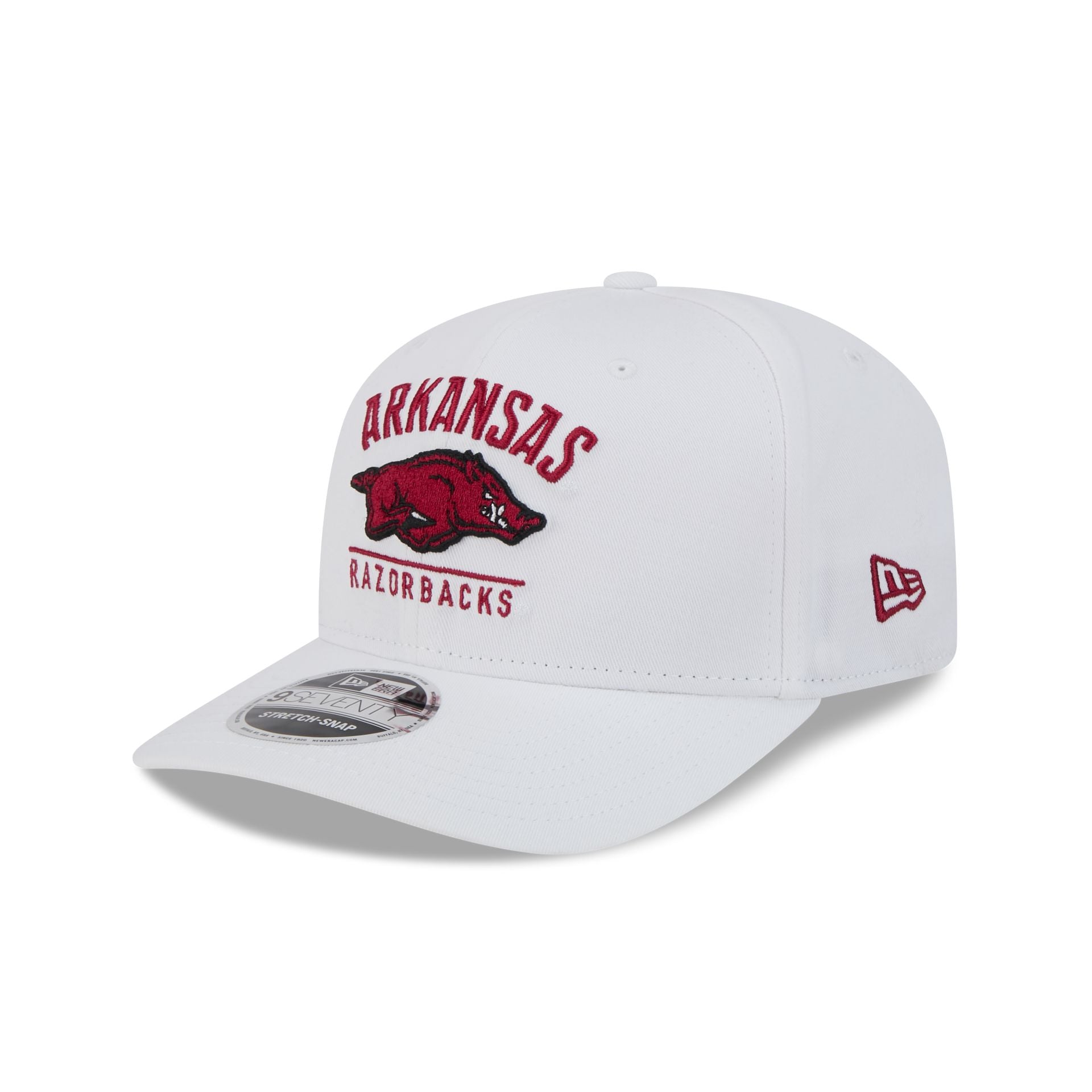 White Razorback Hat Arkansas Razorbacks Optic White 9SEVENTY Stretch-Snap Hat – New Era Cap