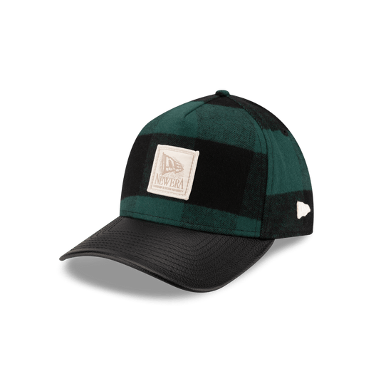 Lumber Plaid Kelly Green 9FORTY A-Frame Adjustable Hat - New Era Cap