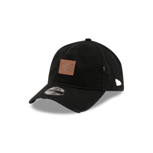 Forge Leather Patch Black 9FORTY A-Frame Adjustable Hat - New Era Cap
