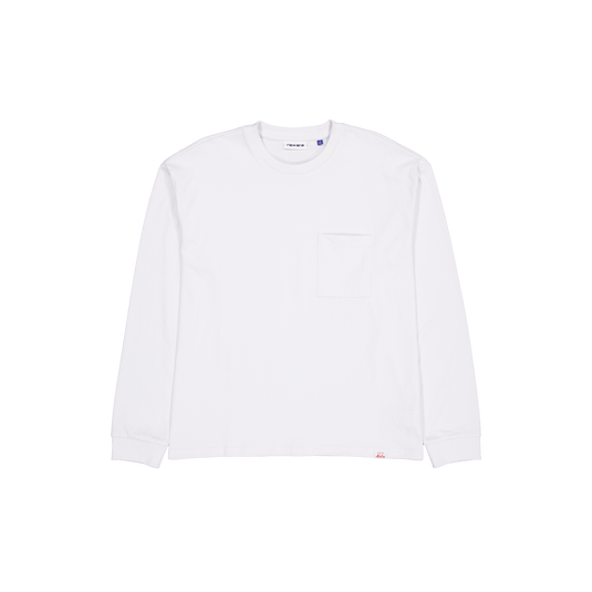 Aurora Optic White Long Sleeve Pocket T-Shirt - New Era Cap