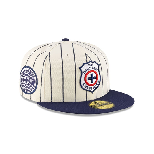 Cruz Azul Retro Pinstripe 59FIFTY Fitted Hat - New Era Cap