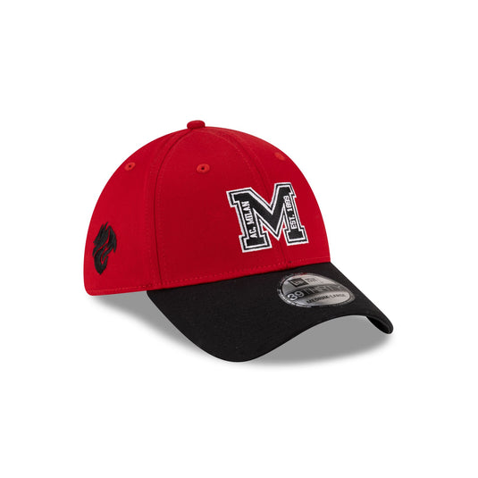 AC Milan M Logo Scarlet 39THIRTY Stretch Fit Hat - New Era Cap