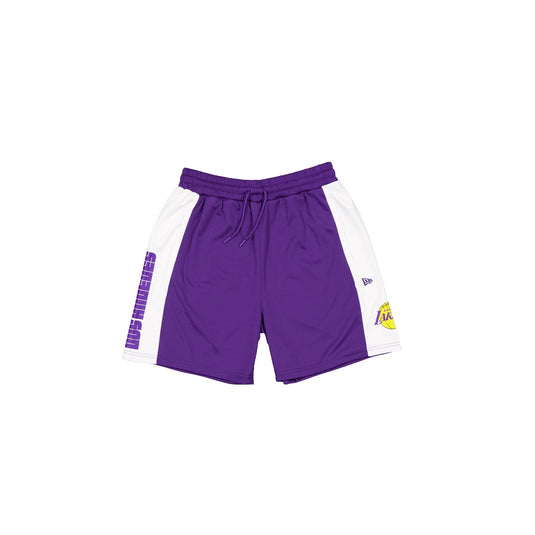 Los Angeles Lakers Purple Graphic Mesh Shorts - New Era Cap