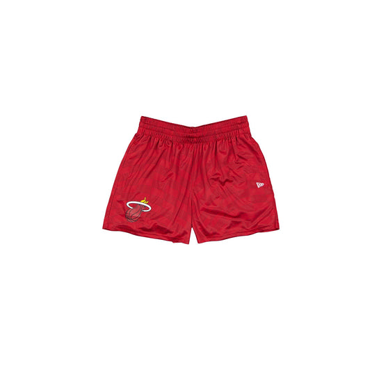 Miami Heat Red All-Over-Print Shorts - New Era Cap