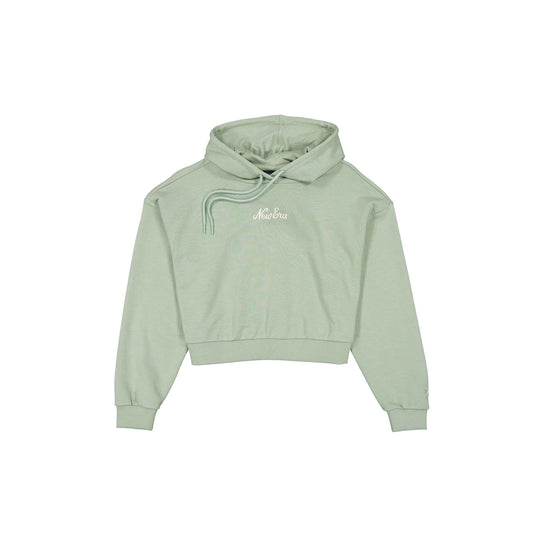 New Era Cap Women's Cropped Everest Green Script Hoodie - New Era Cap