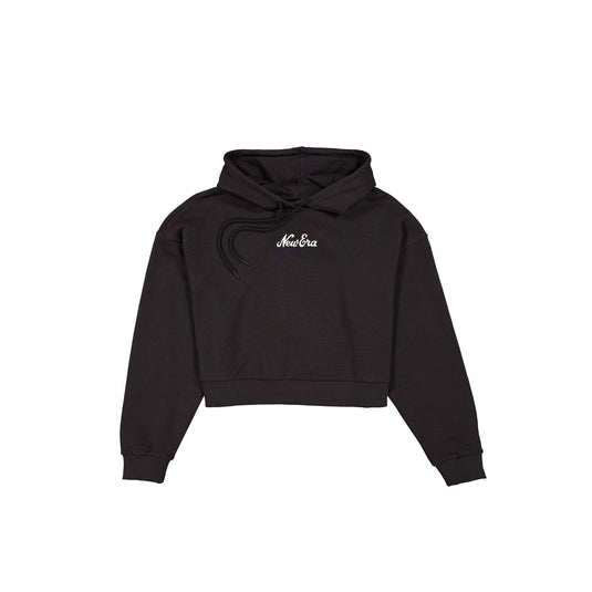 New Era Cap Women's Cropped Black Script Hoodie - New Era Cap