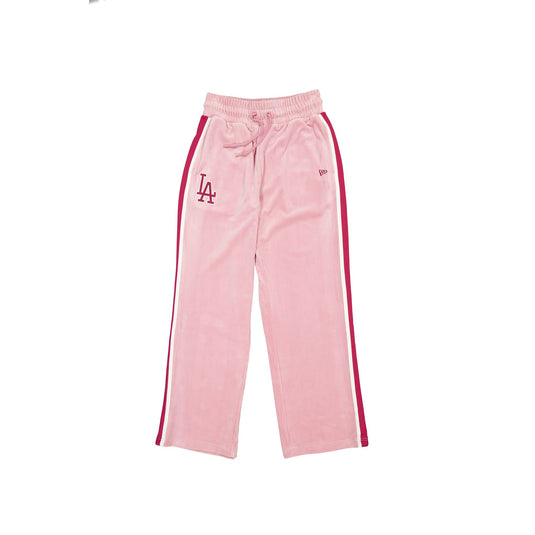 Los Angeles Dodgers Women's Cosmetic Pink Velour Track Pants - New Era Cap