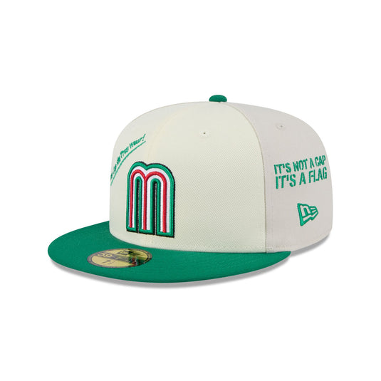 Mexico Baseball New Era Anniversary Logos Stone 59FIFTY Fitted Hat - New Era Cap