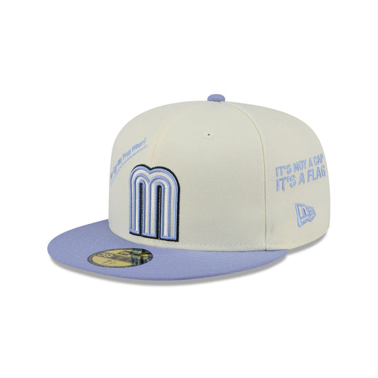 Mexico Baseball New Era Anniversary Logos Chrome 59FIFTY Fitted Hat - New Era Cap