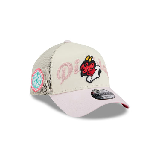 Diablos Rojos del México Stacked Wordmark 9FORTY A-Frame Snapback Hat - New Era Cap