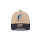 Miami Marlins Beige Khaki 9FORTY A-Frame Snapback Hat