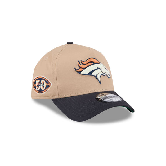 Denver Broncos Beige Khaki 9FORTY A-Frame Snapback Hat - New Era Cap