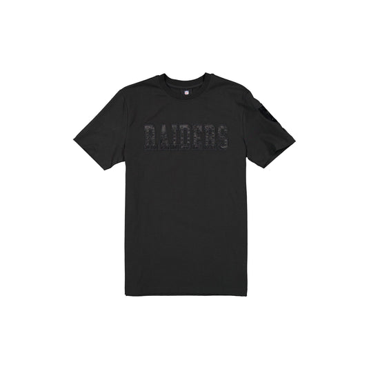 Las Vegas Raiders Black on Black Logo Select T-Shirt - New Era Cap