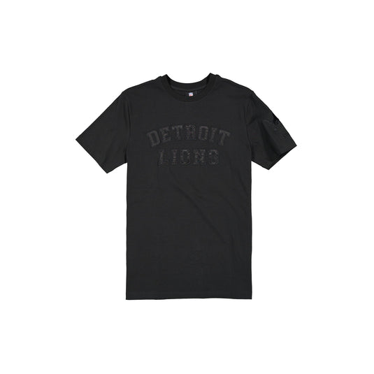 Detroit Lions Black on Black Logo Select T-Shirt - New Era Cap