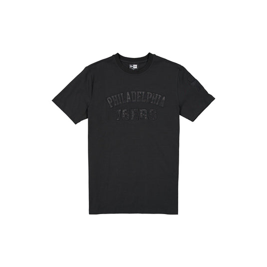 Philadelphia 76ers Black on Black Logo Select T-Shirt - New Era Cap