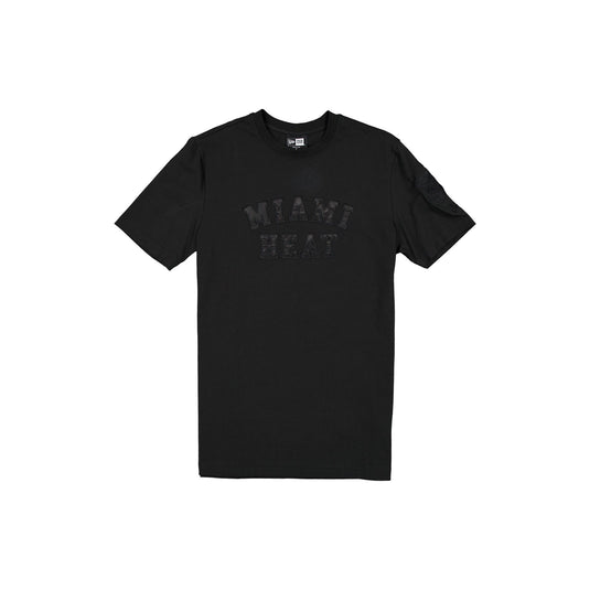 Miami Heat Black on Black Logo Select T-Shirt - New Era Cap