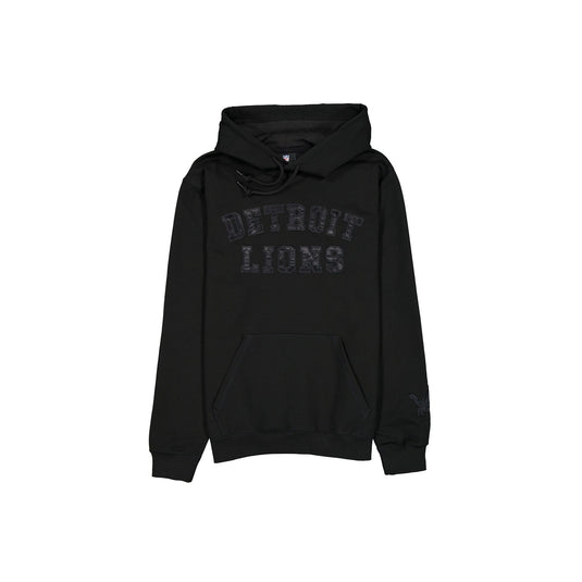 Detroit Lions Black on Black Logo Select Hoodie - New Era Cap