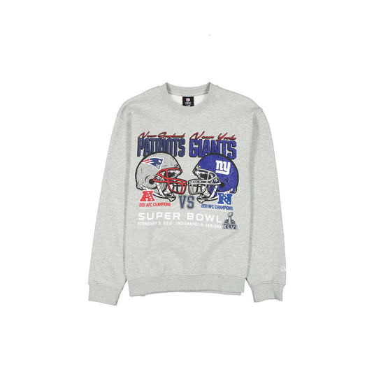 NFL Super Bowl XLVI Sport Classics Sport Classics Gray Crewneck - New Era Cap